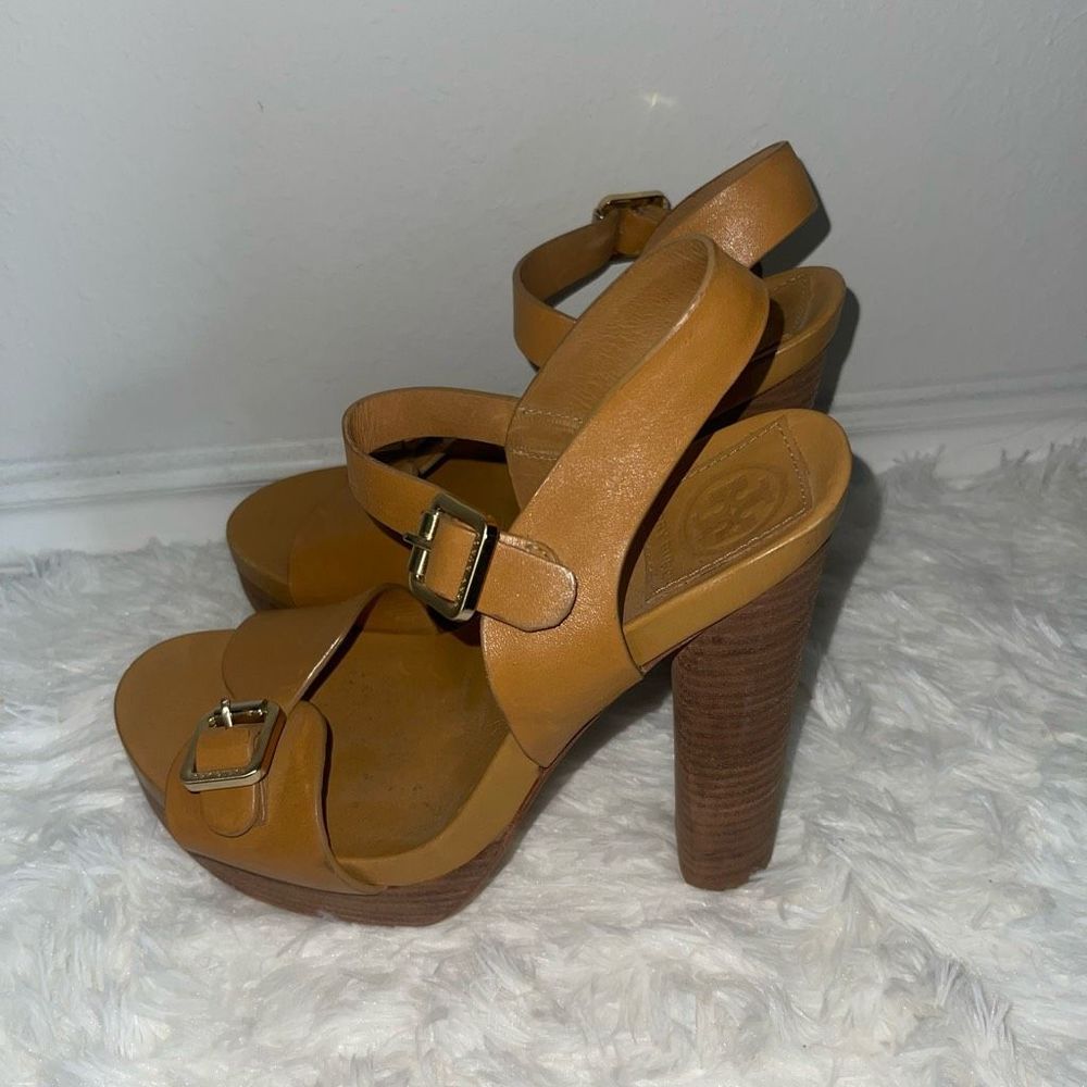 Tory Burch Carmel leather heels